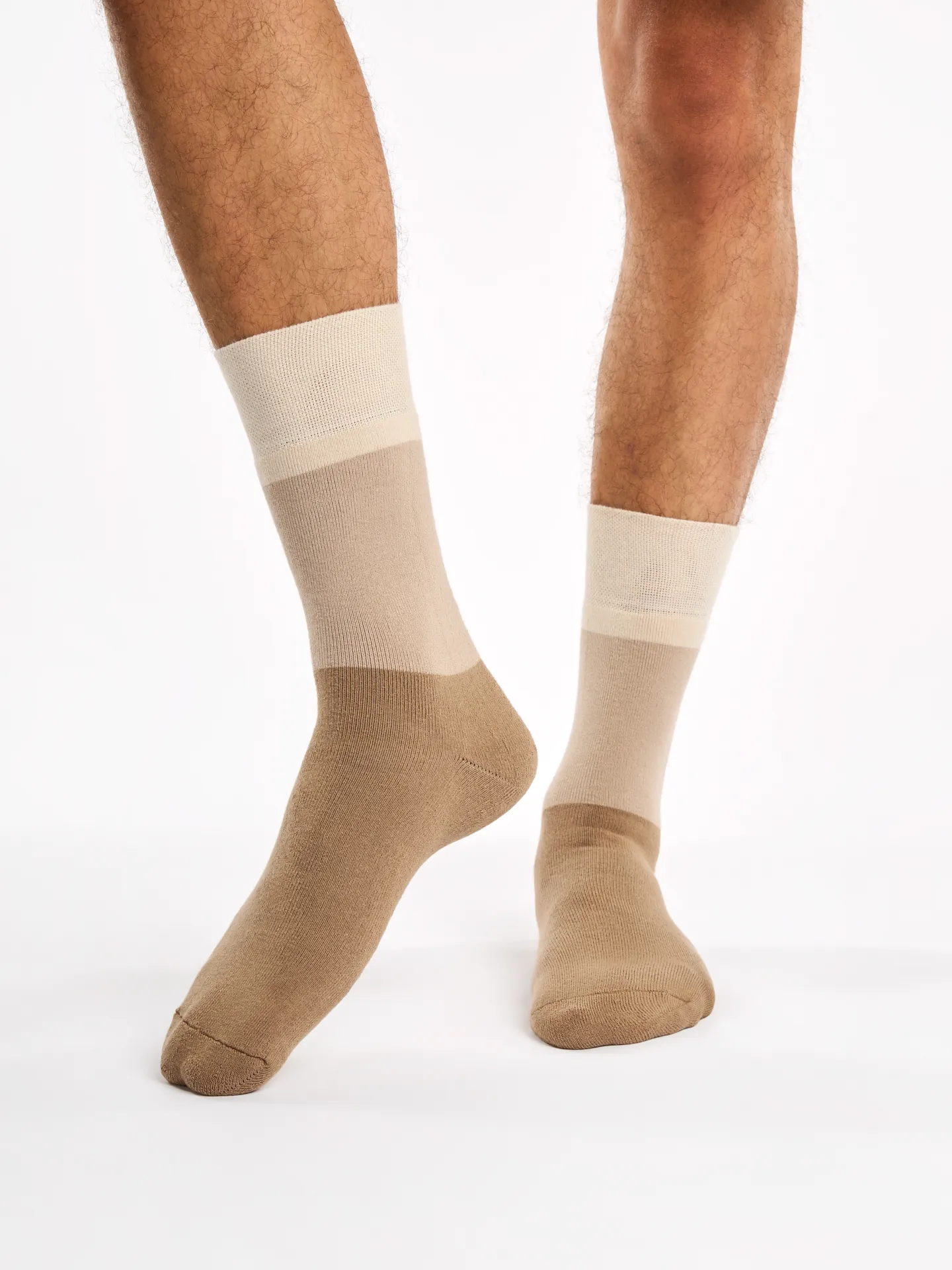Warme sokken Beige tri-color - Image 2