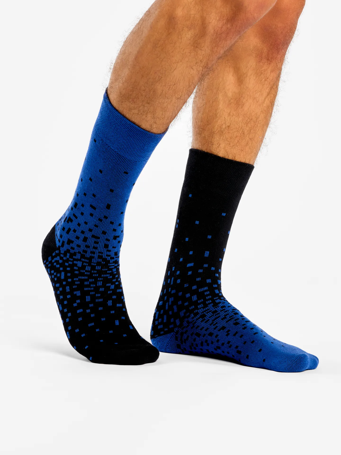 Warme sokken Blauw & zwart - Image 3