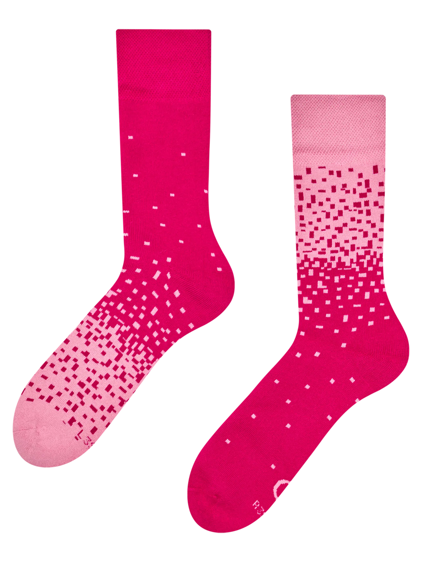 Warme sokken Donkeroze en licht roze