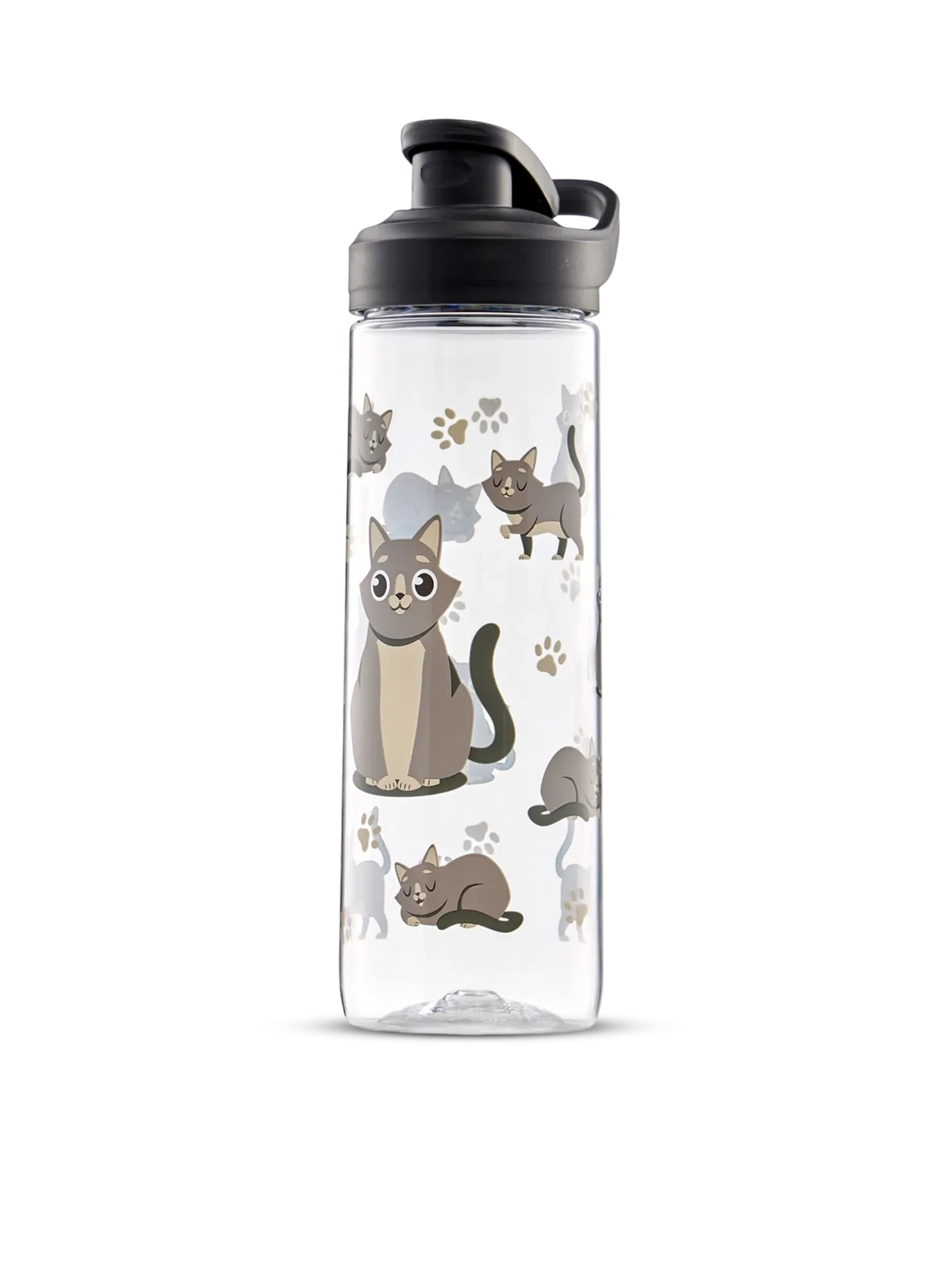 Vrolijke waterfles Grijze kat 700 ml