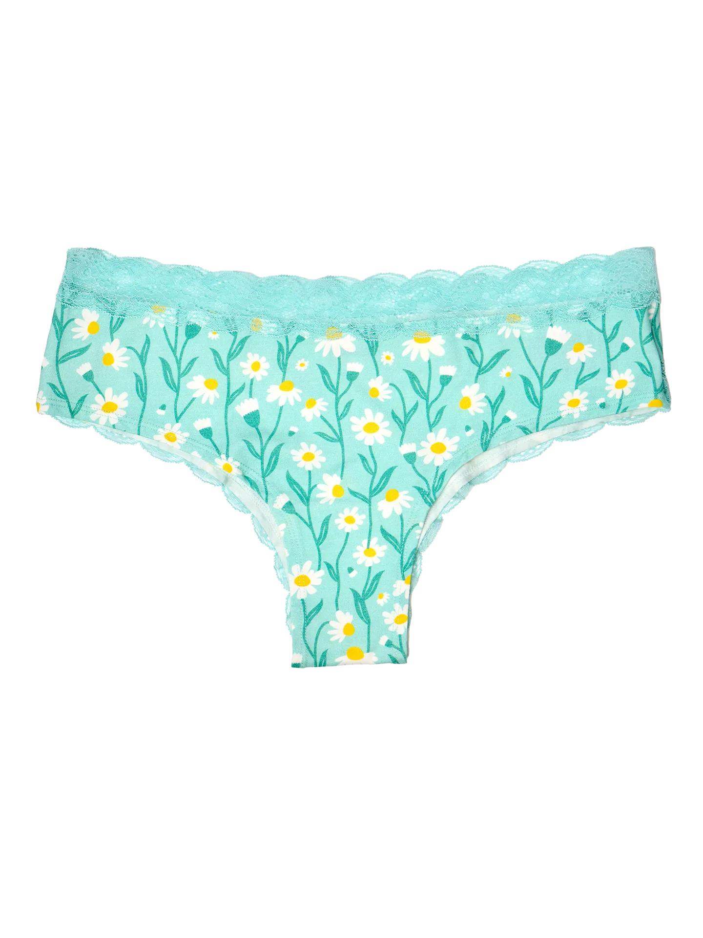Kanten damesslip Turquoise kamille
