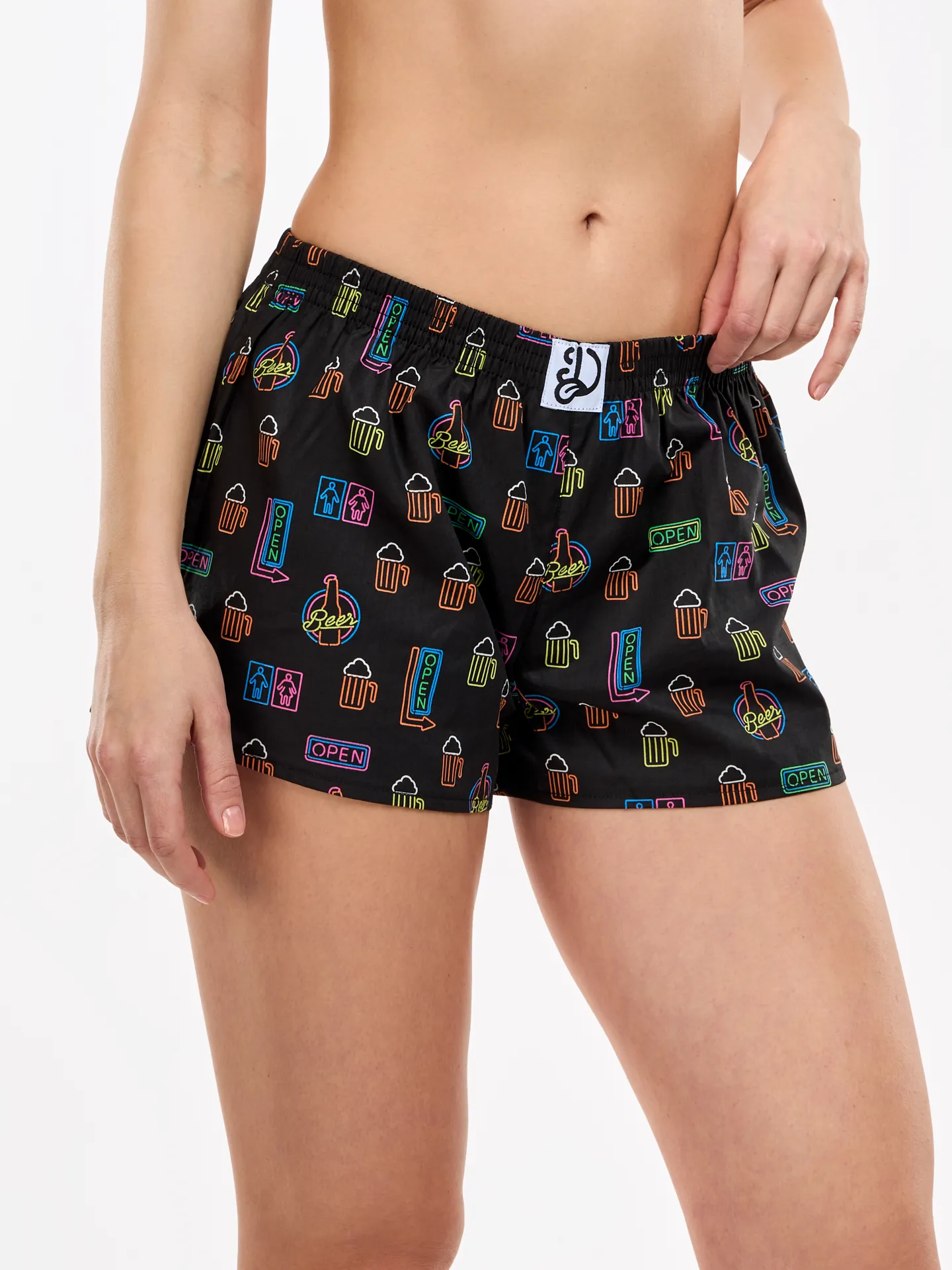 Vrolijke damesboxershorts Neon bier - Image 3