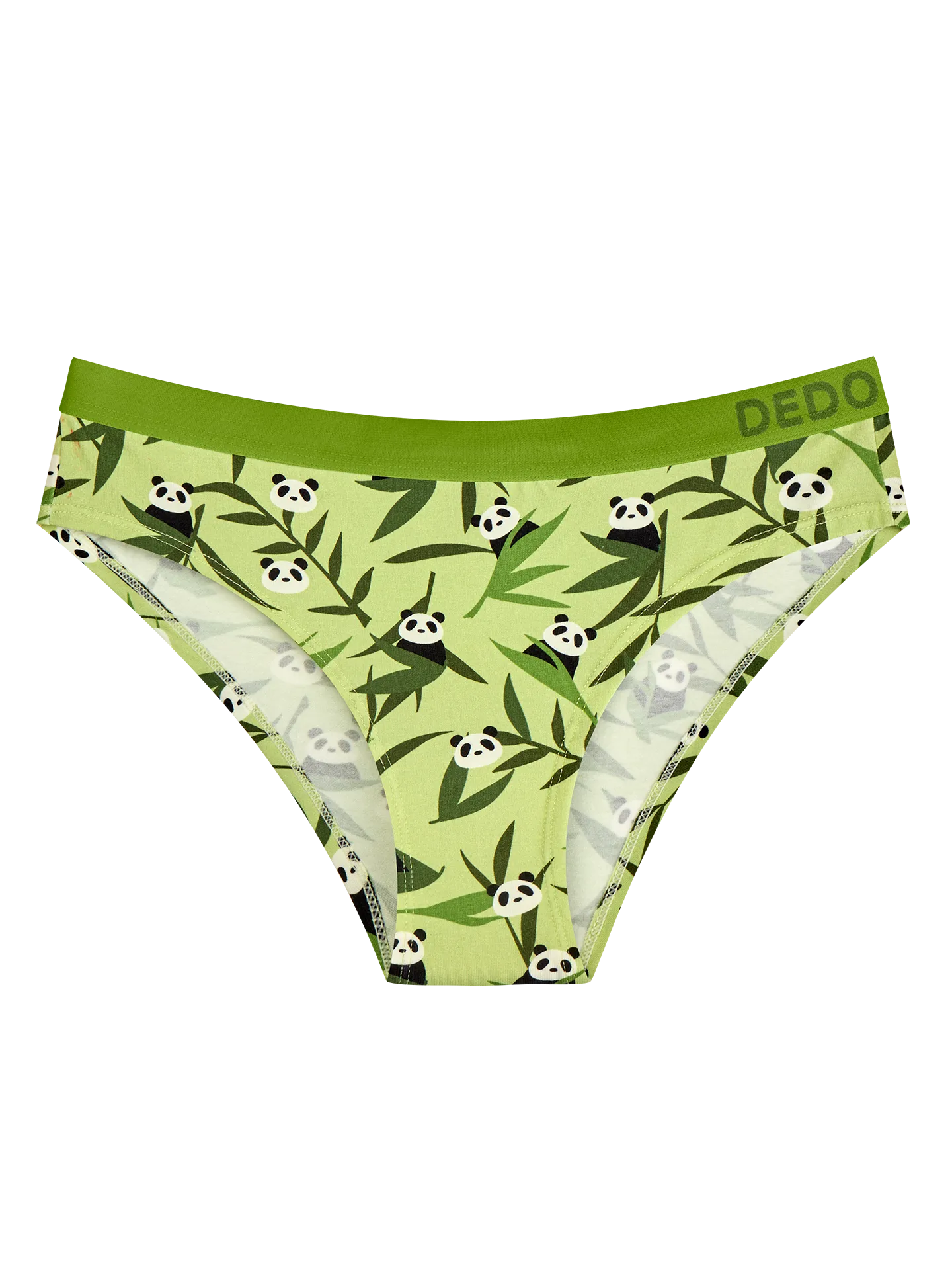 Vrolijke damesslip Panda's en bamboe