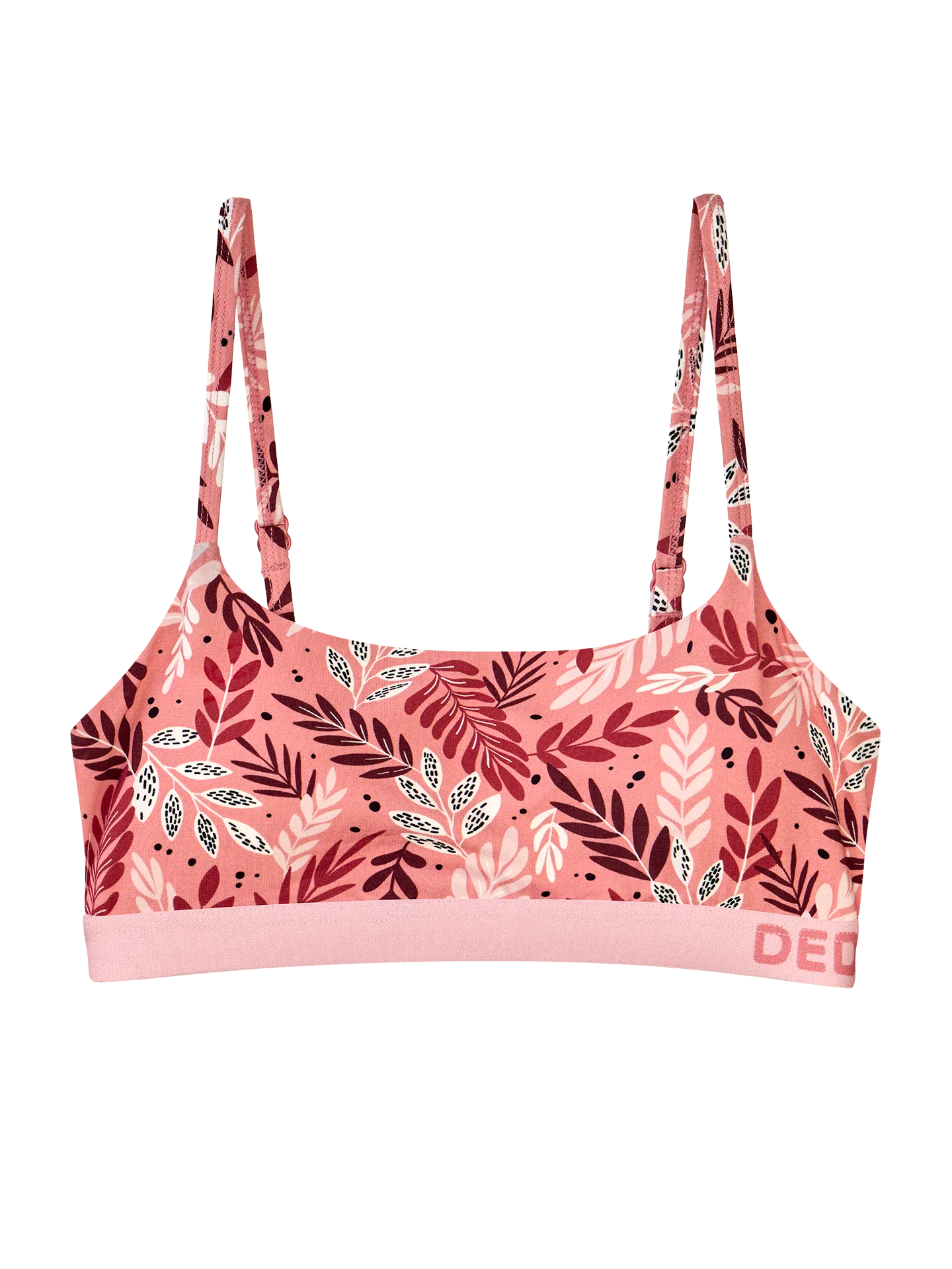 Modal damesbralette Roze bladeren