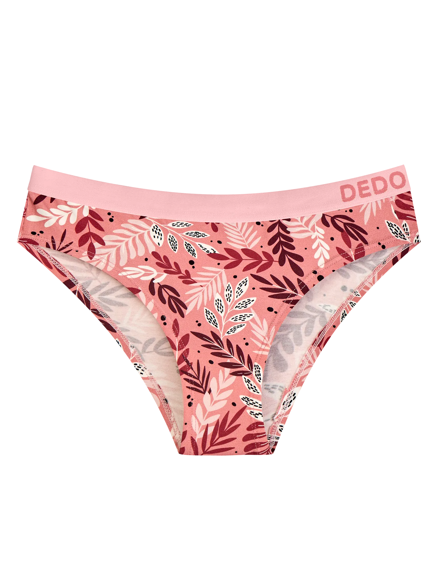 Modal damesslip Roze bladeren
