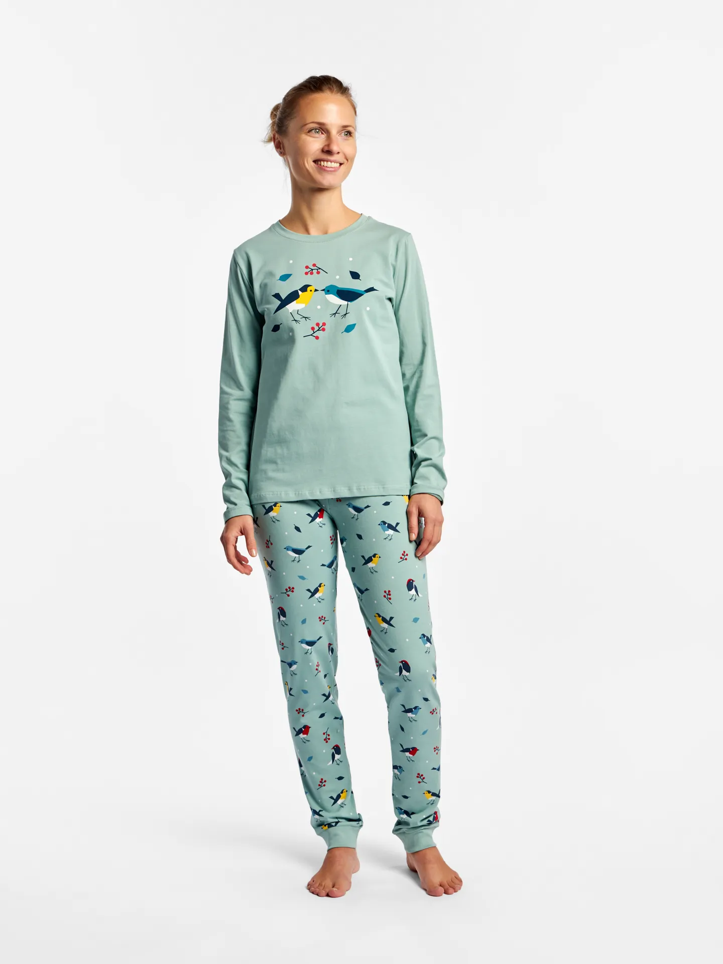 Vrolijke damespyjama Zangvogels - Image 3